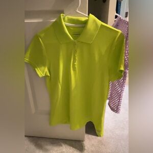 BCG lime green golf shirt